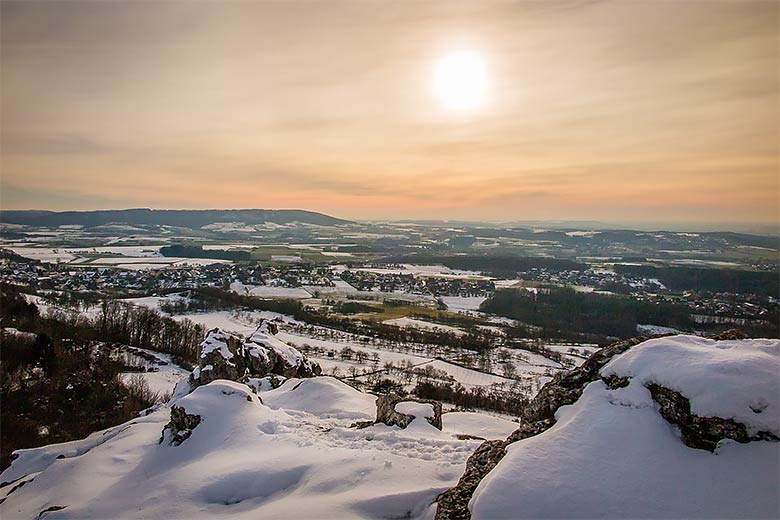 Burg Pottenstein, Winter, Schnee